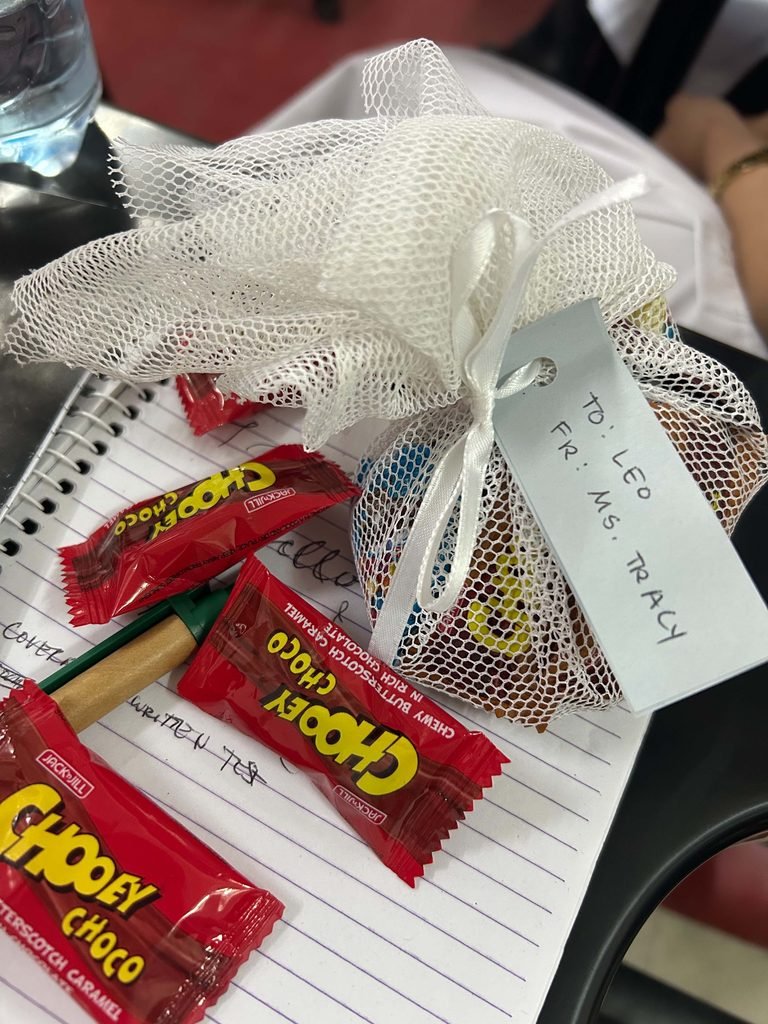 sweet gift/token from our professor